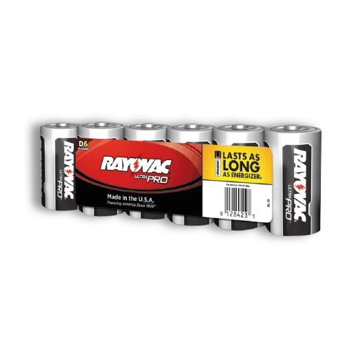 Rayovac AL-D Industrial Alkaline Batteries - D, 6 Pack